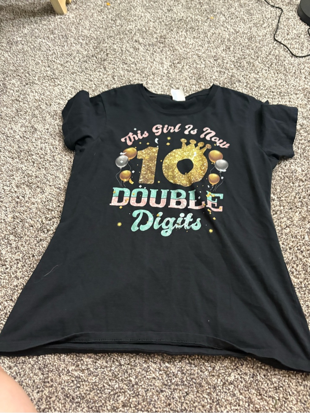 Port and Company Black "10 Double Digits" Graphic Tee